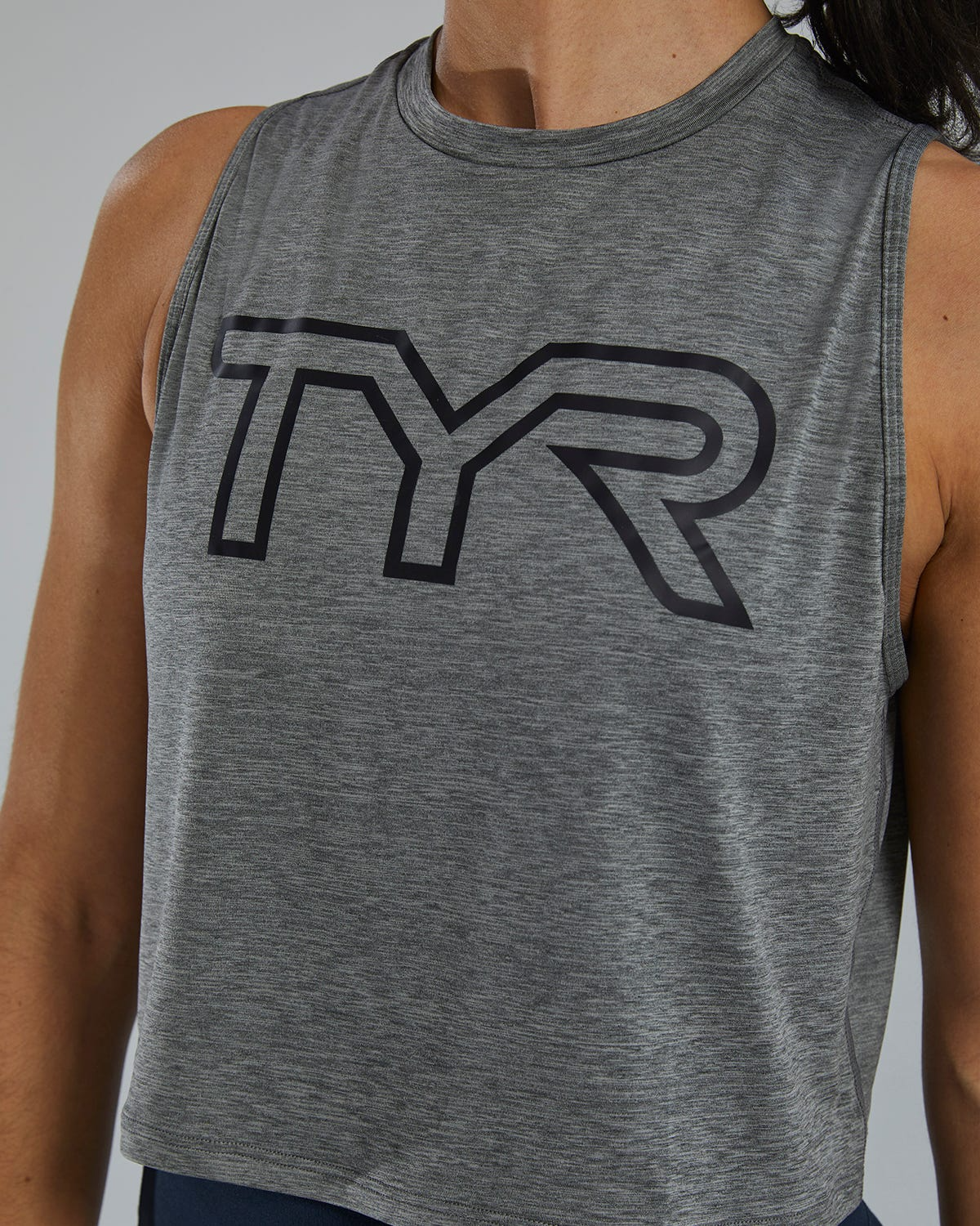 TYR | Cropped Tech Tank Grey