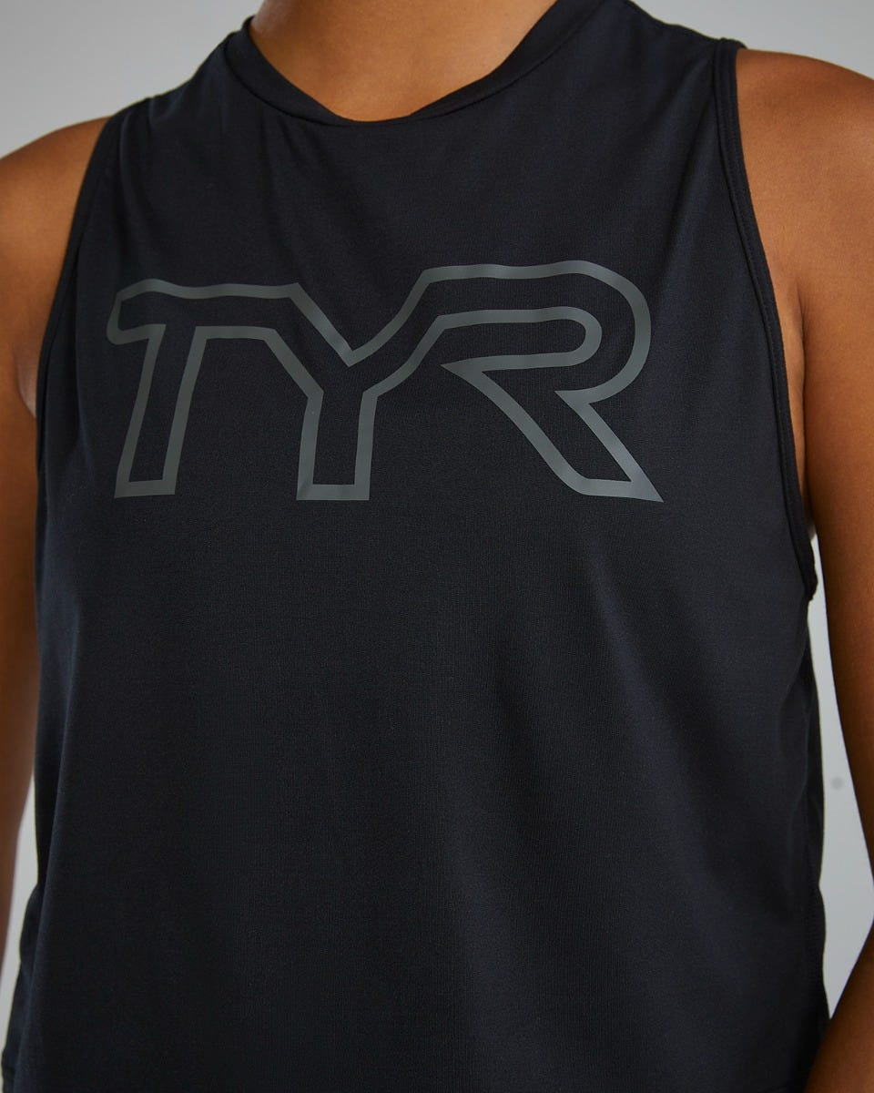 TYR | Cropped Tech Tank Black
