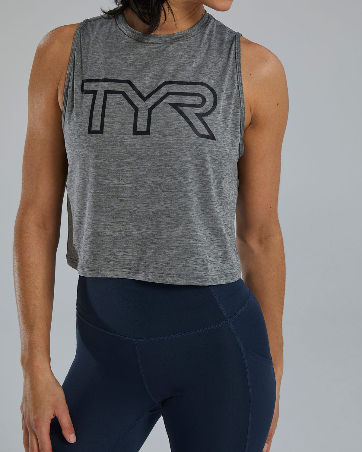 TYR | Cropped Tech Tank Grey