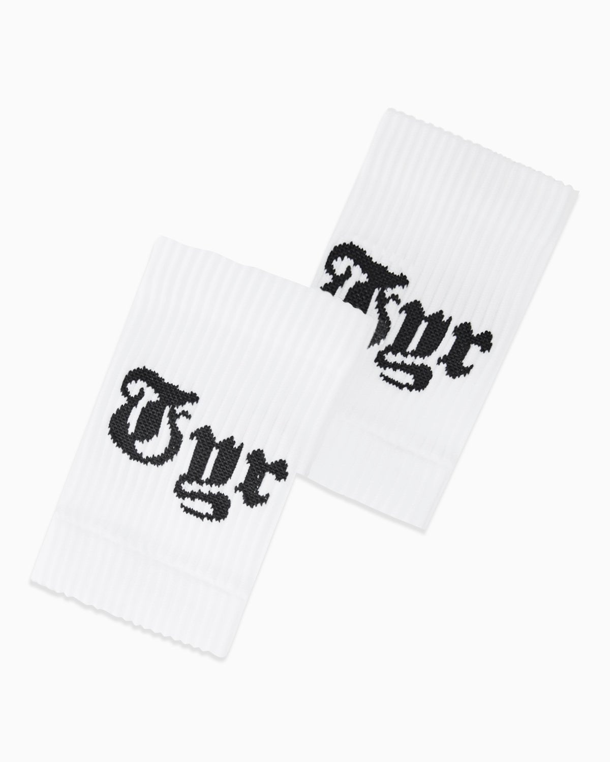 TYR | Muñequeras Performance Script White/Black
