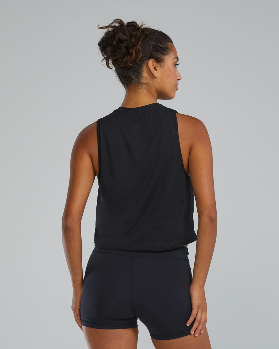 TYR | Cropped Tech Tank Black