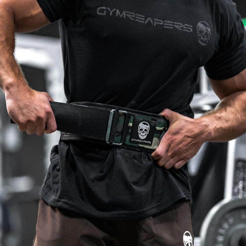 GYMREAPERS | Cinturón Quick Locking Midnight Camo