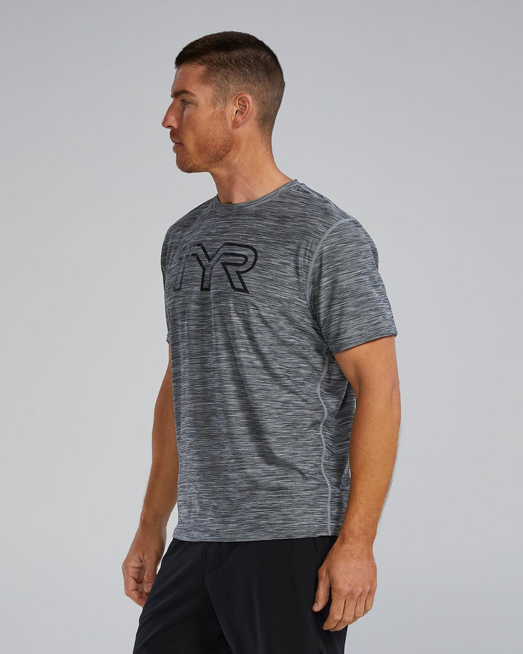 TYR | Playera Airtec Logo Heather Grey