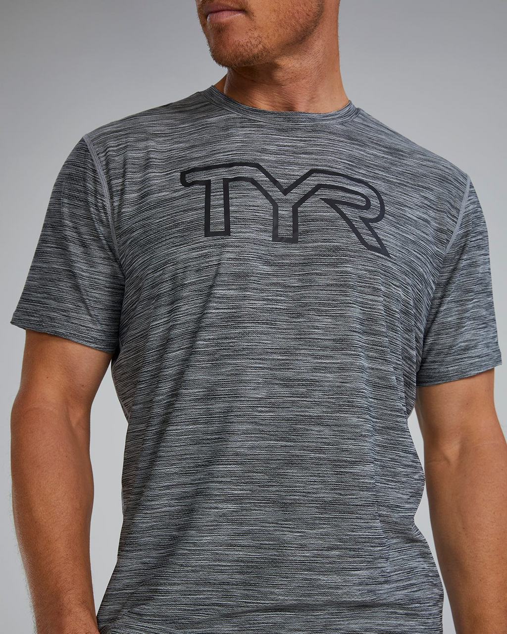 TYR | Playera Airtec Logo Heather Grey