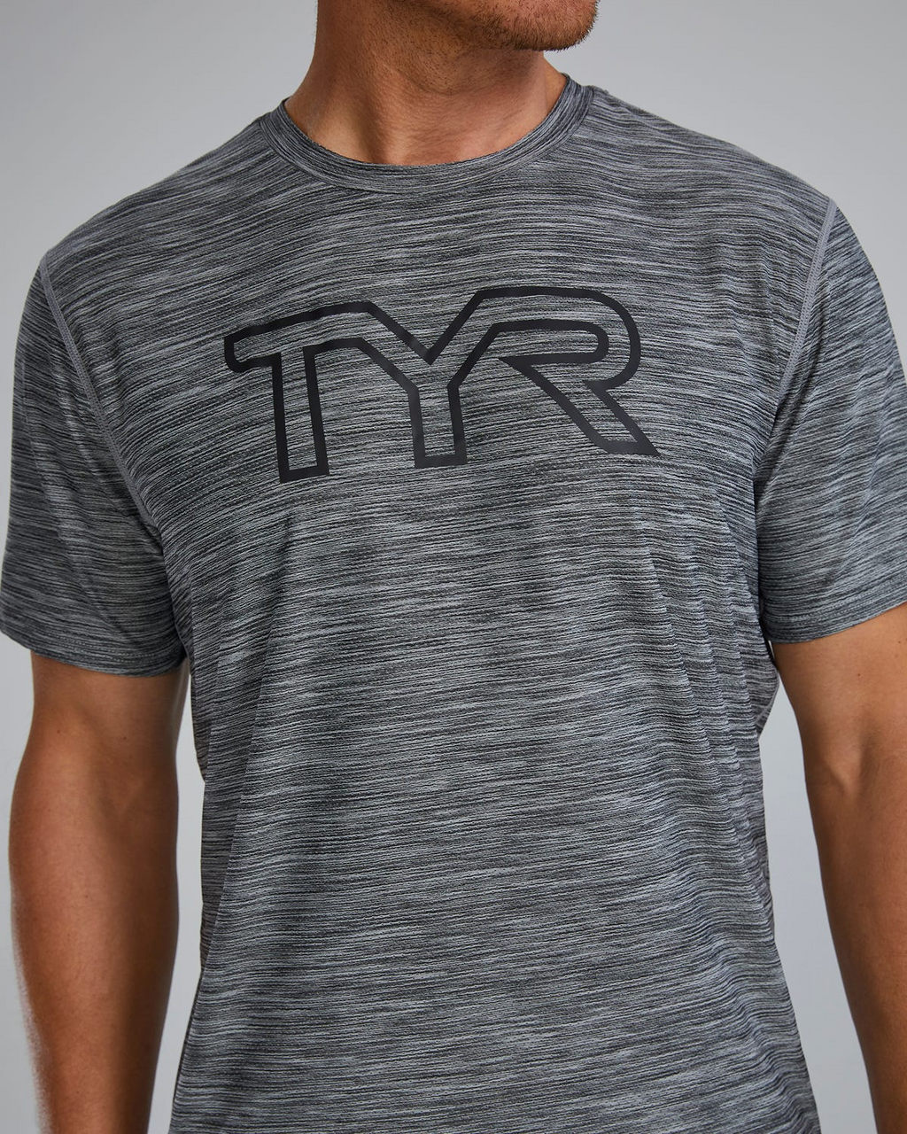 TYR | Playera Airtec Logo Heather Grey
