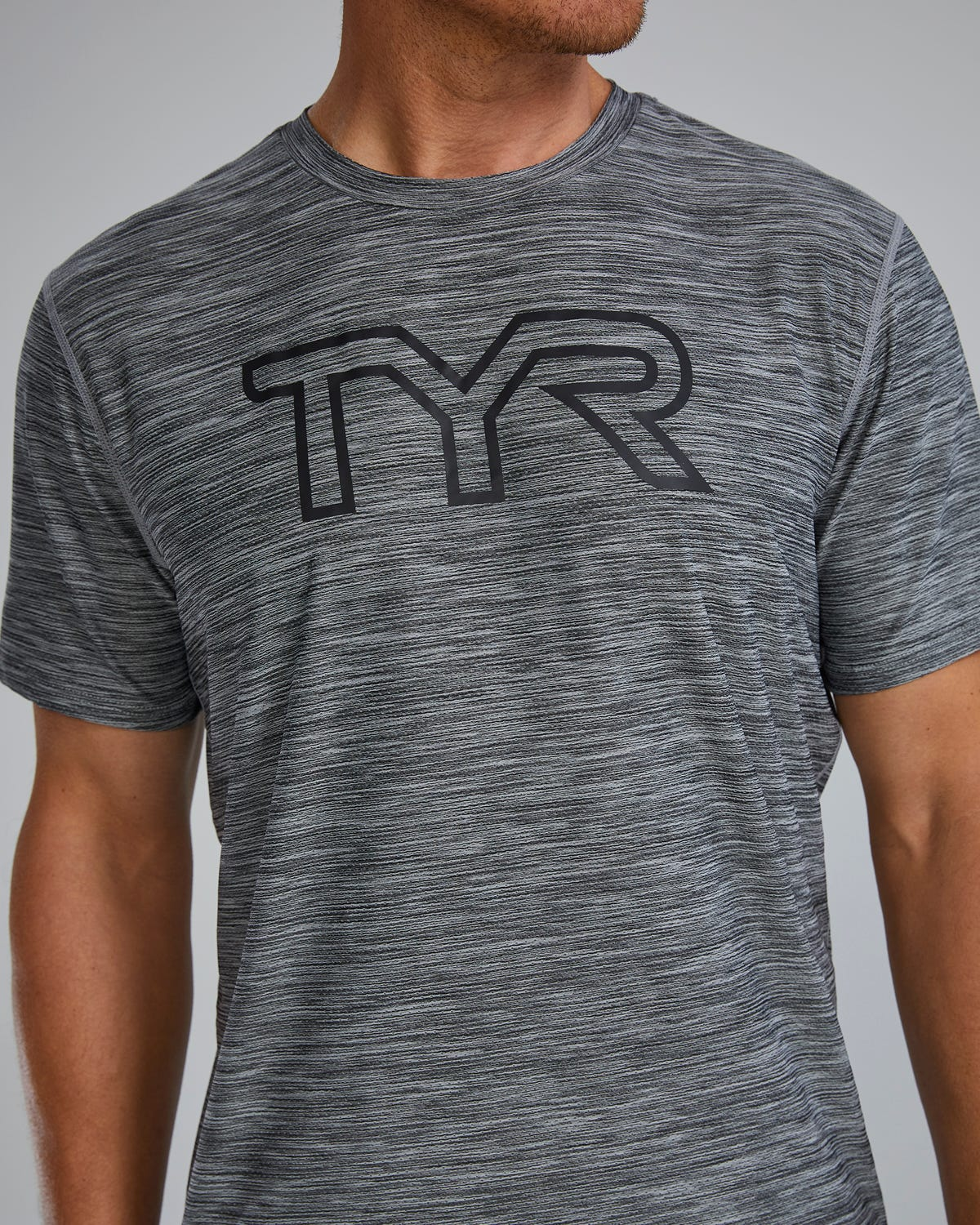 TYR | Playera Airtec Logo Heather Grey