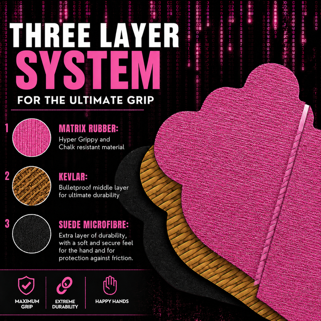 FROG GRIPS | ELITE HYBRID - Fingerless Pink